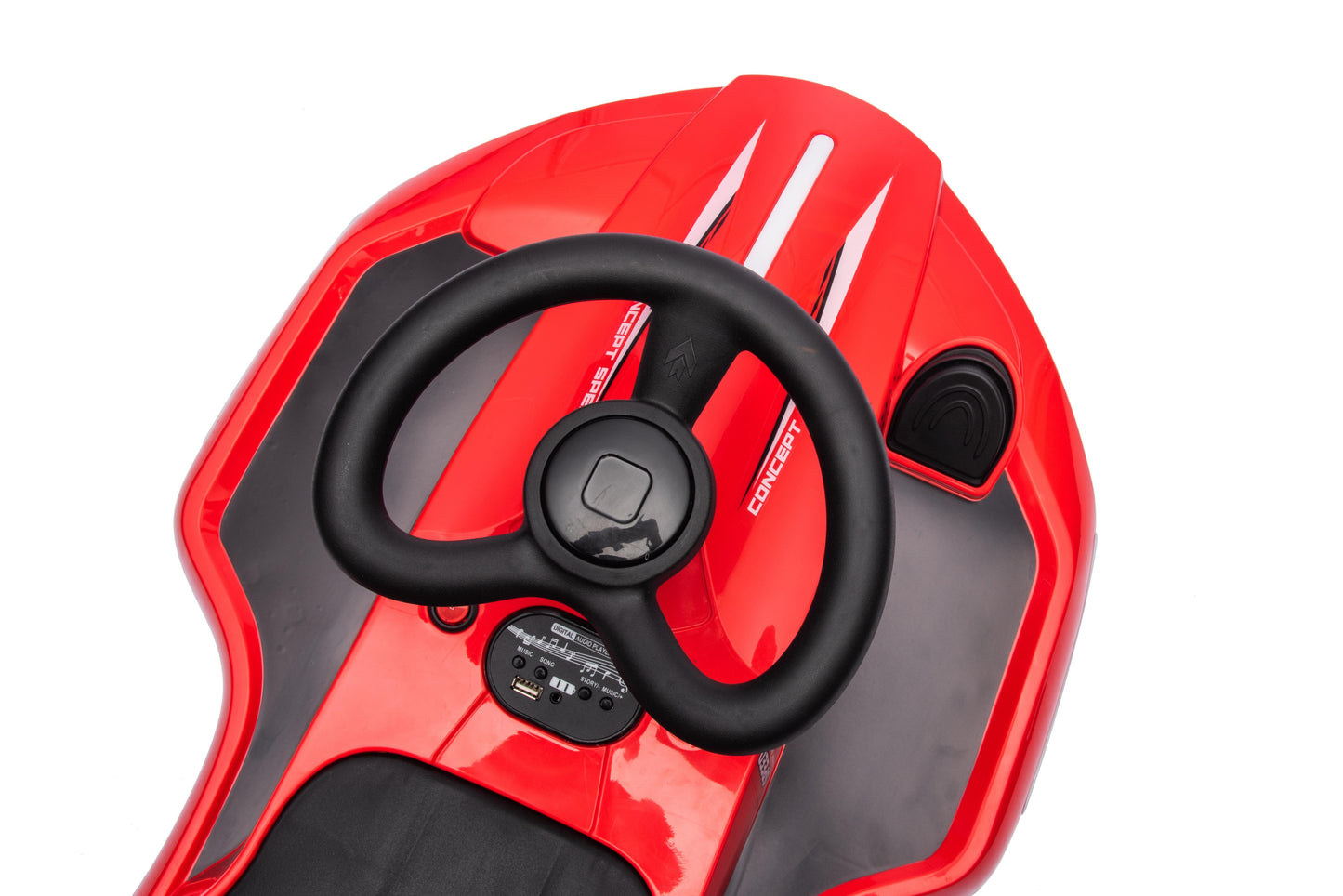 COCLUB Ride on Drift Car, Electric Ride On Toy with Cool Lights, MP3, USB, 12V Electric Drifting Go Kart, 360 Degrees Rotating, Kids' Electric Vehicles for Ages 3+, Red