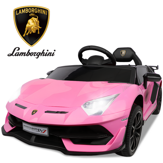 Lamborghini Xago Kids Ride On Car Toy with Remote Control Girls Boys, 12V Battery Powered Electric Vehicles w/Bluetooth and 4 Wheel Damping, Sport Car for 3-6 Years Old