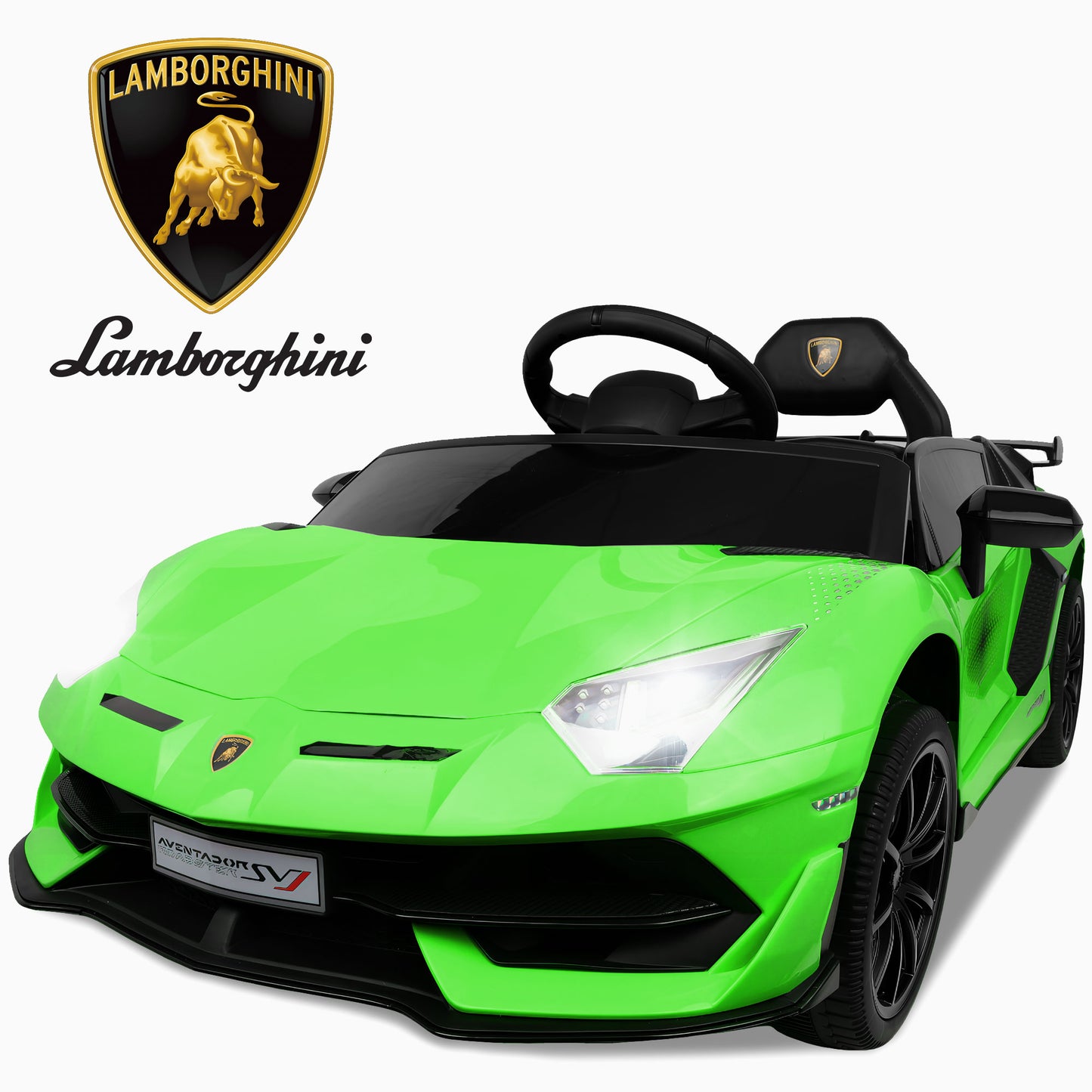 Lamborghini Xago Kids Ride On Car Toy with Remote Control Girls Boys, 12V Battery Powered Electric Vehicles w/Bluetooth and 4 Wheel Damping, Sport Car for 3-6 Years Old