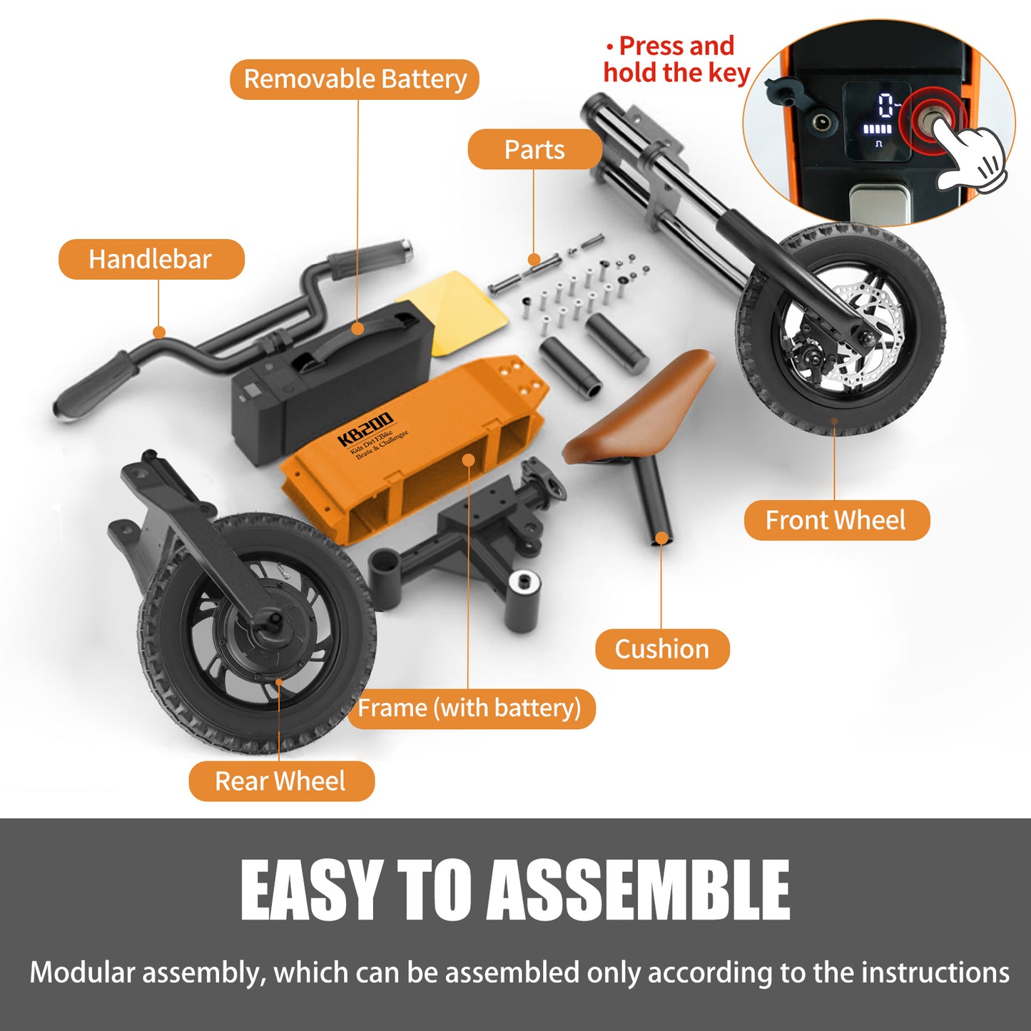 24V Kids Electric Bike with APP