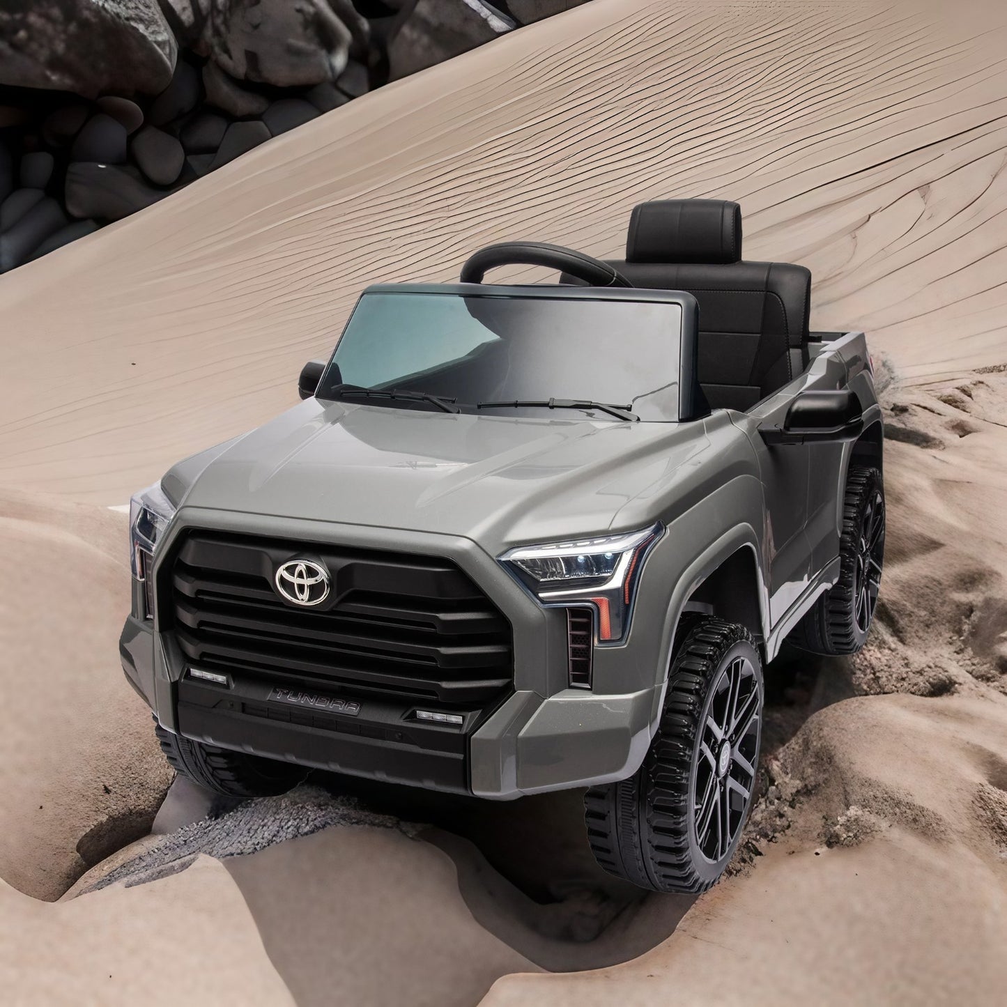 Toyota Tundra 12 V Battery Powered Ride on Cars Toys, Kids Electric Pickup Truck with Remote Control, LED Light, MP3 Player,