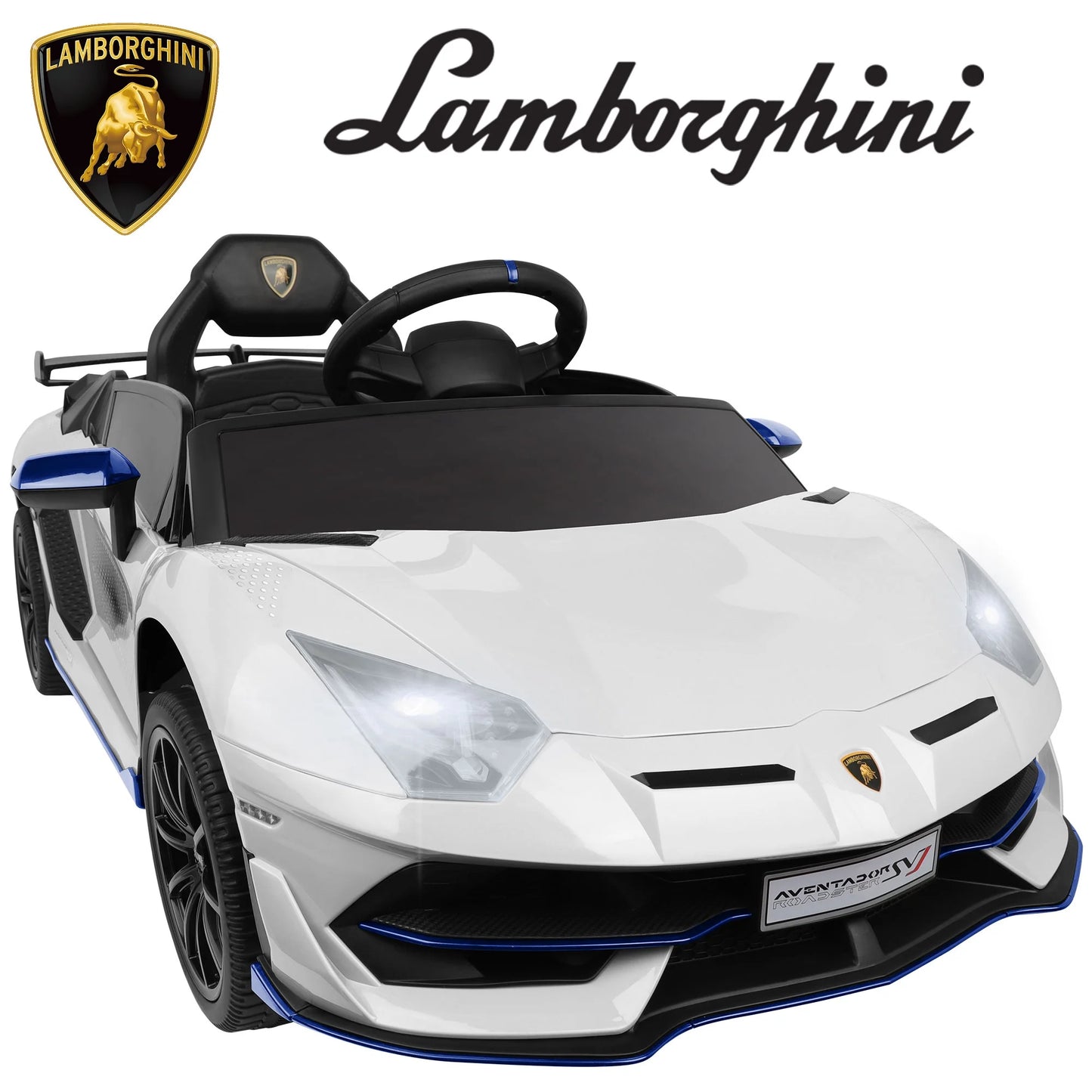 Lamborghini 24V Kids Ride on Cars, Powered Electric Cars for Kids 3-5 Boy Girl Gift, Lamborghini Xago 4 Wheels Battery Ride on Toy Cars With Remote Control, Bluetooth, LED Lights, Green
