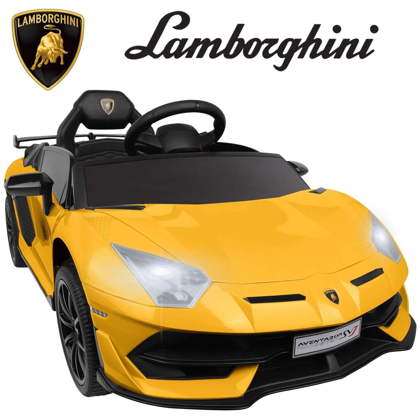 Lamborghini 24V Kids Ride on Cars, Powered Electric Cars for Kids 3-5 Boy Girl Gift, Lamborghini Xago 4 Wheels Battery Ride on Toy Cars With Remote Control, Bluetooth, LED Lights, Green