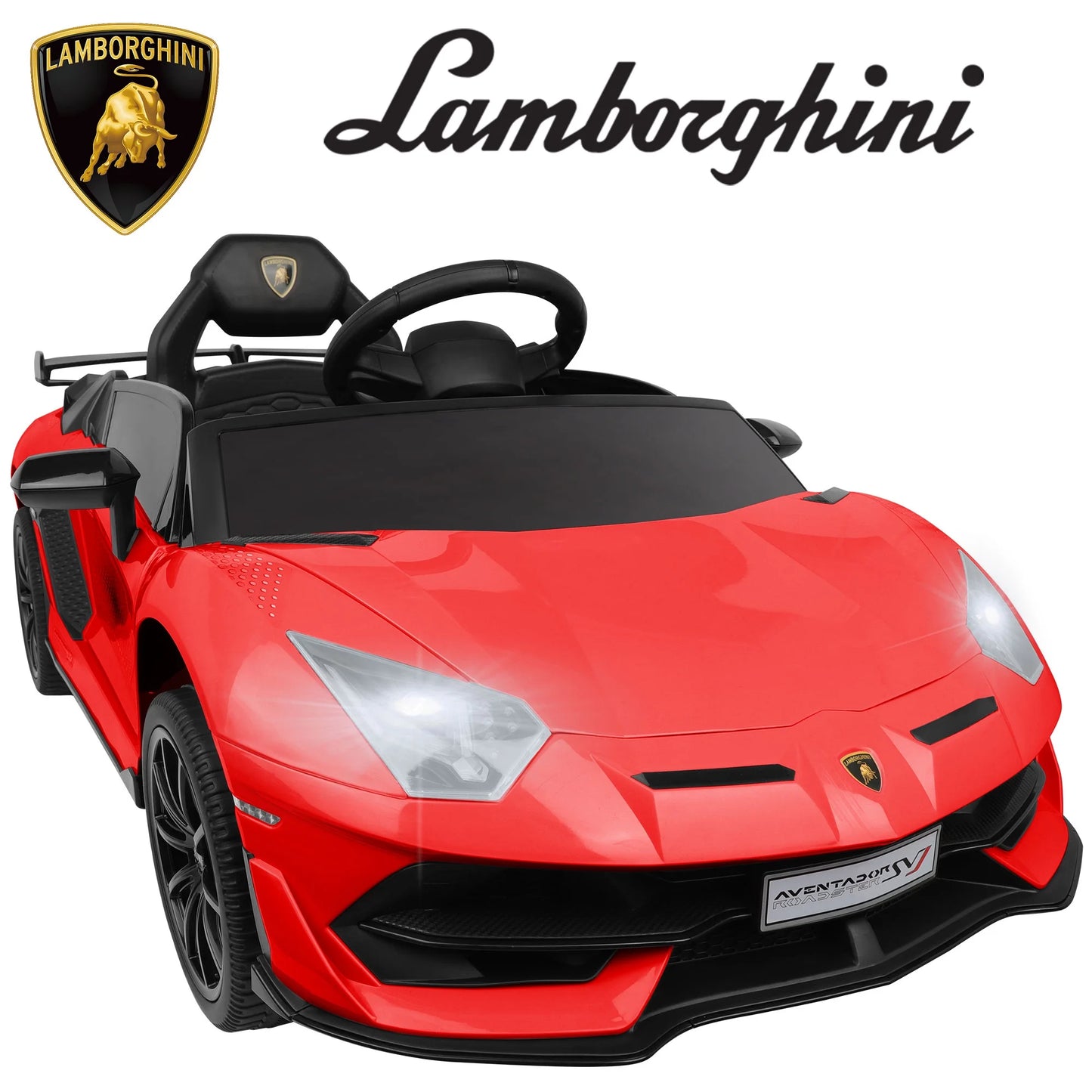 Lamborghini 24V Kids Ride on Cars, Powered Electric Cars for Kids 3-5 Boy Girl Gift, Lamborghini Xago 4 Wheels Battery Ride on Toy Cars With Remote Control, Bluetooth, LED Lights, Green