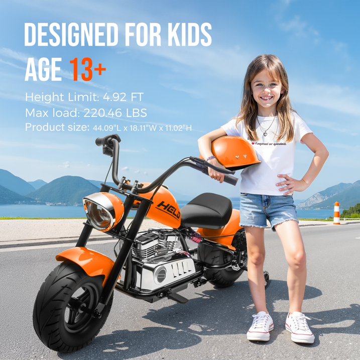 36V Electric Dirt Bike for Kids Teens, 350W Brushless Motor Ride On Motorcycle, 15.5 MPH, Rear Suspension, Bluetooth Music, Rubber Tires, Ride On Electric Motorcycle Toy for 8+ Yrs Boys Girls