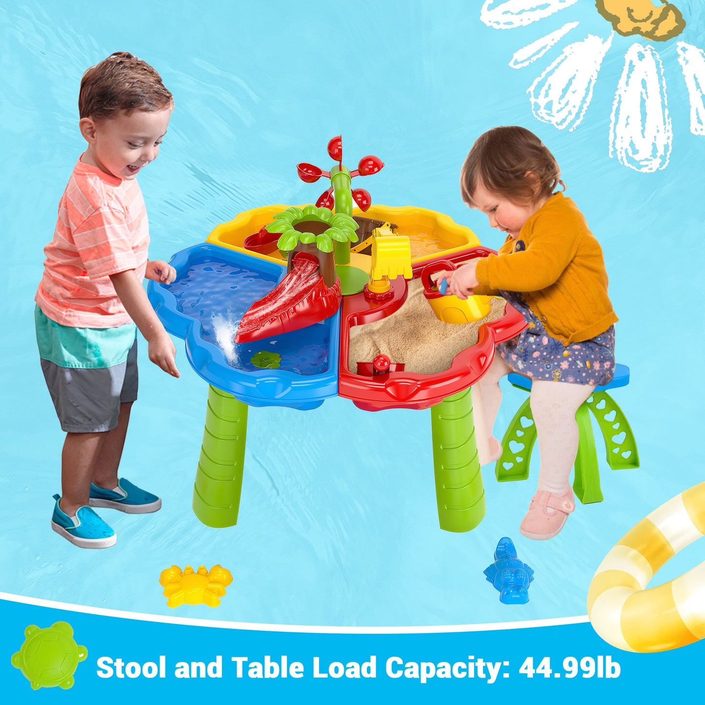 COCLUB Bounce House for Kids 3-6, Inflatable Bounce House with Blower, Slide, Ball Pit, 50 Ocean Balls, Indoor/Outdoor Jump House