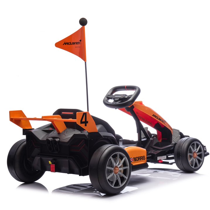 Mclaren 36V Electric Go Kart, Powered Powerful Ride on Cars with Tires, Drift/Sports Mode, Brake Pedal, Length Adjustment, Seat Belt, Rear Wheel Drive Electric Car for Kids Ages 6+ Years