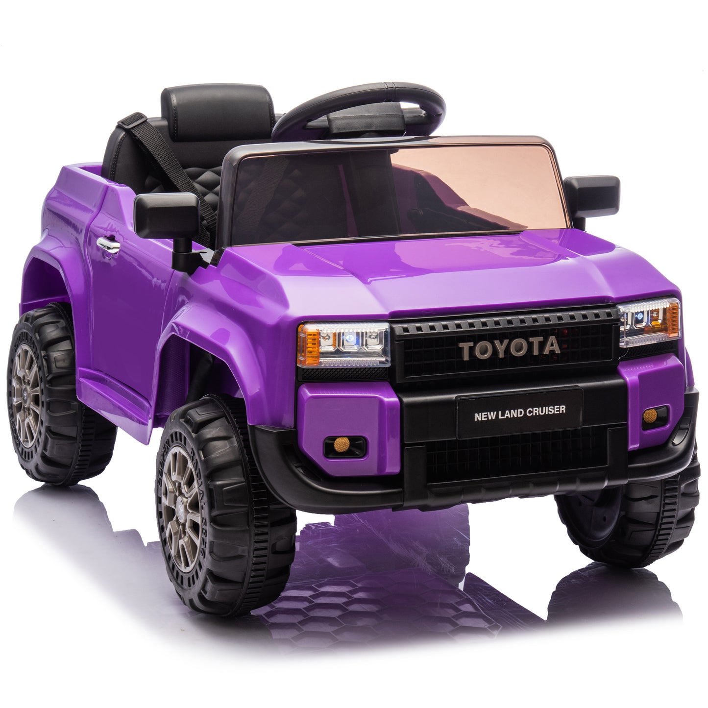 12V Kids Ride on Car with Remote Control, Licensed Toyota LC250 Electric Vehicle with Four-wheel suspension, Age 2-4 Kids Ride on Toys with Music, USB, LED lights, Bluetooth, Blue