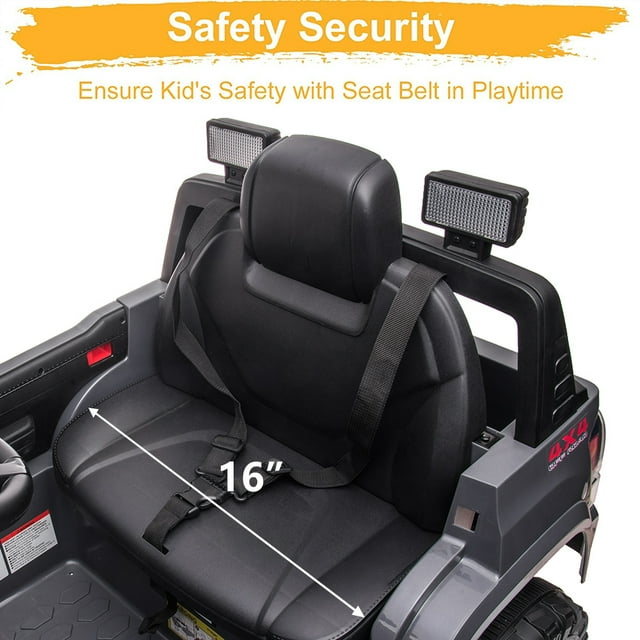 Toyota Tacoma Ride on Cars for Boys, 12V Powered Kids Ride on Cars Toy with Remote Control, Gray Electric Vehicles Ride on Truck with Headlights/Music Player for 3 to 5 Years Old Boy Girls GTIN:08043618885852