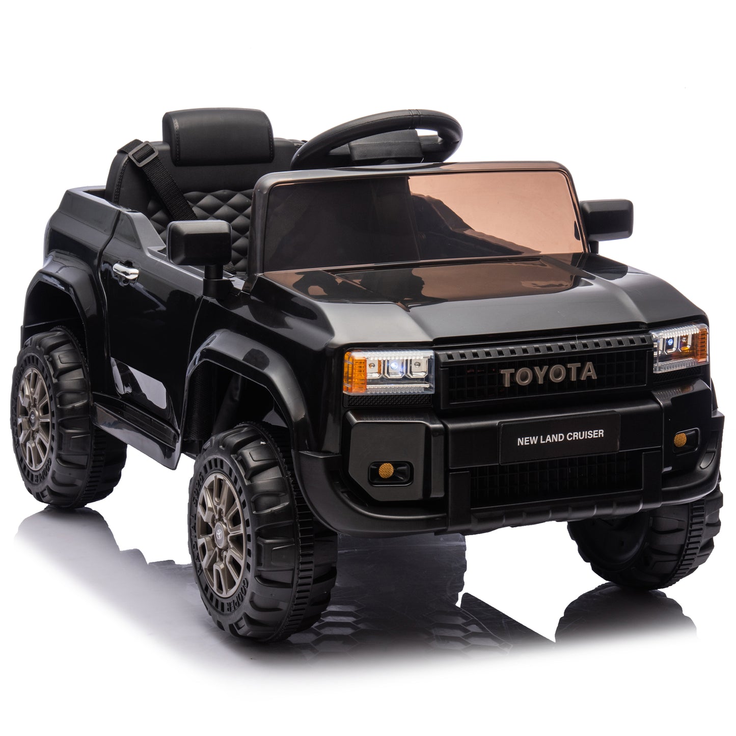 12V Kids Ride on Car with Remote Control, Licensed Toyota LC250 Electric Vehicle with Four-wheel suspension, Age 2-4 Kids Ride on Toys with Music, USB, LED lights, Bluetooth, Blue