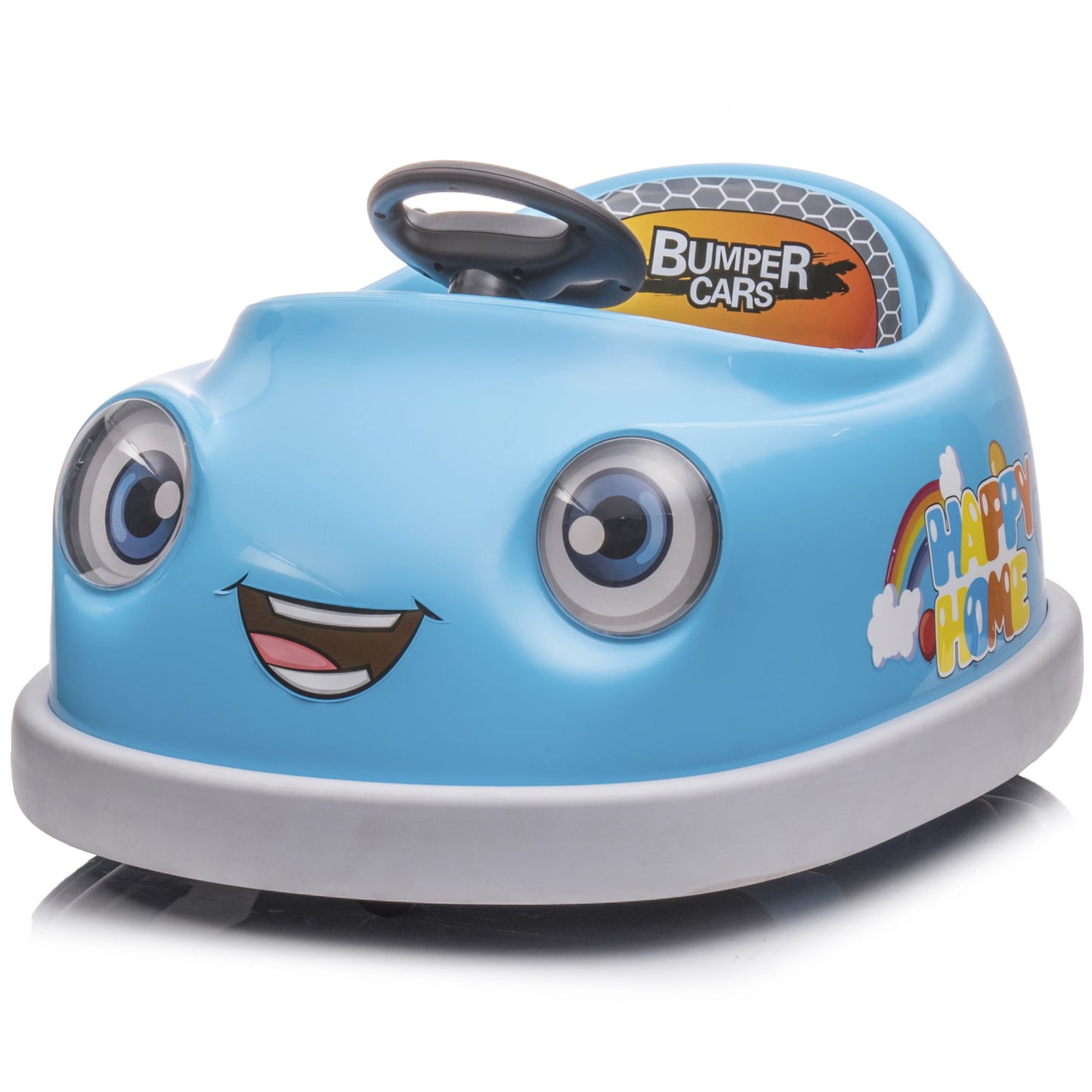 COCLUB Powered 12V Kids Bumper Car/ Rocking Horse / Push Car, 3 IN 1 Ride on Car with Remote Control, Colorful Lighting, Detachable Dining Tray, Battery Power Ride on Toys for Kids Toddler