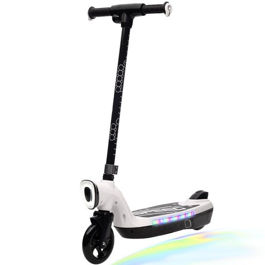 COCLUB Electric Scooter for Kids Ages 6-14, 12V Powered Ride on E-Scooter with LED Headlights and Rear Brake, Max 7Mph Speed, Electric Kick Scooter For Boys Grils Gift