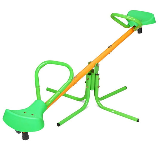 COCLUB Kids Seesaw Swivel Teeter Totter, Outdoor Playground Equipment 360 Degrees Rotating Safe, Fun Kids Toy for Ages 3-8, Green