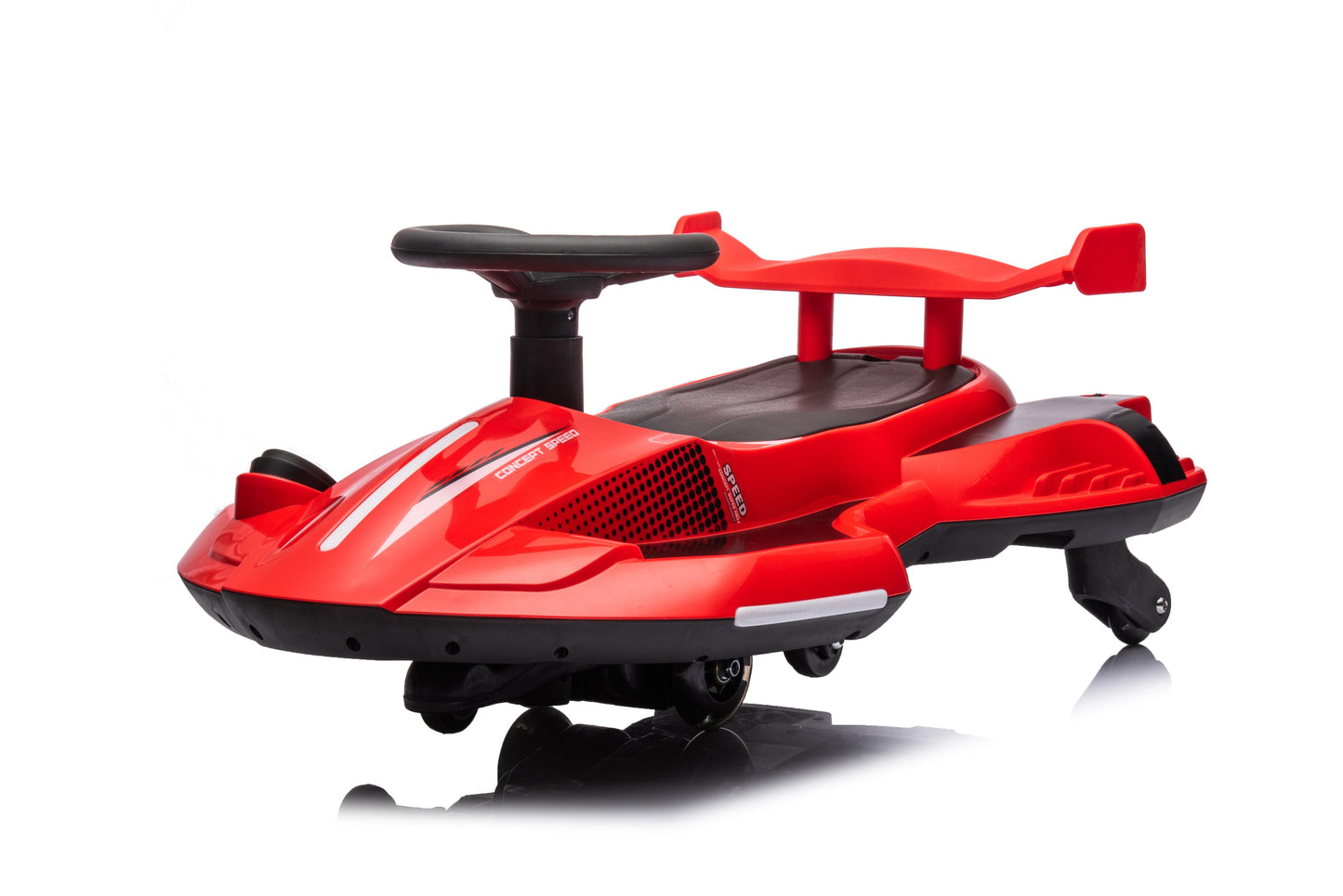 COCLUB Ride on Drift Car, Electric Ride On Toy with Cool Lights, MP3, USB, 12V Electric Drifting Go Kart, 360 Degrees Rotating, Kids' Electric Vehicles for Ages 3+, Red