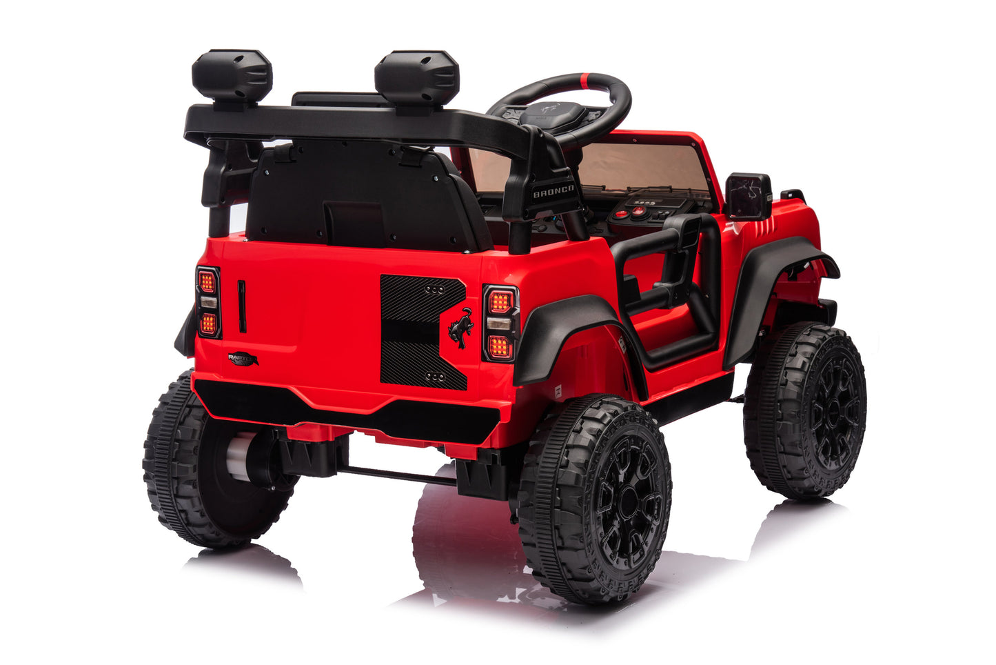 Ford Kids Electric Car Bronco 12V Ride On Truck Toys Battery Powered with Remote Control, Bluetooth, LED Light, Spring Suspension, 3 Speeds 4 Wheelers- Blue