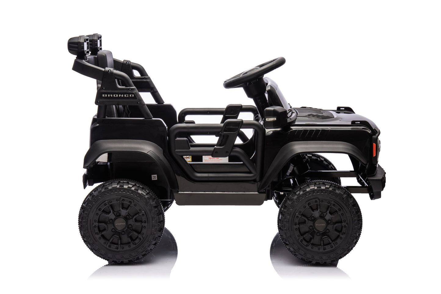 Ford Kids Electric Car Bronco 12V Ride On Truck Toys Battery Powered with Remote Control, Bluetooth, LED Light, Spring Suspension, 3 Speeds 4 Wheelers- Blue