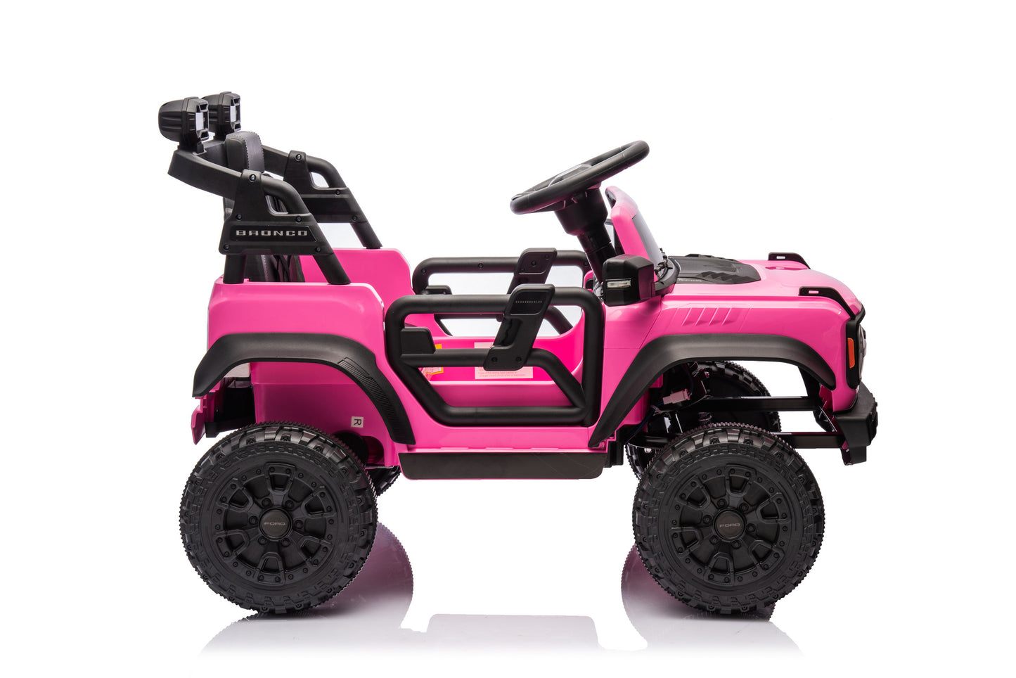 Ford Kids Electric Car Bronco 12V Ride On Truck Toys Battery Powered with Remote Control, Bluetooth, LED Light, Spring Suspension, 3 Speeds 4 Wheelers- Blue