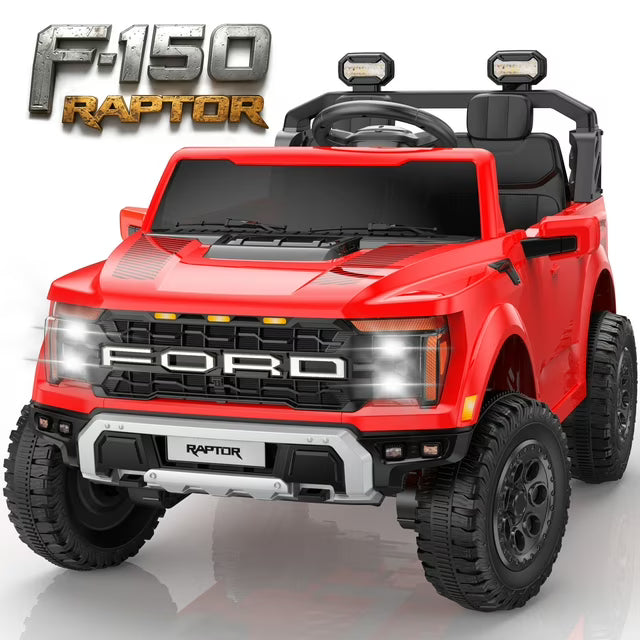 Ford 24V Ride on Toy Cars 2 Seater for Big Kids, Licensed F150 Raptor Powered Ride on Truck with Remote Control