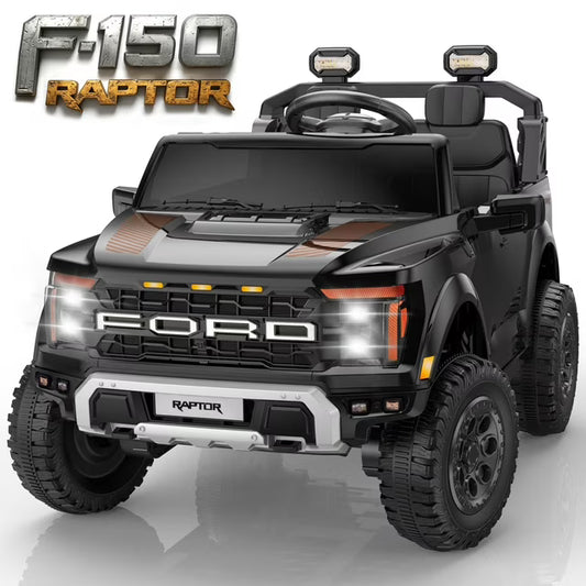 Ford 24V Ride on Toy Cars 2 Seater for Big Kids, Licensed F150 Raptor Powered Ride on Truck with Remote Control