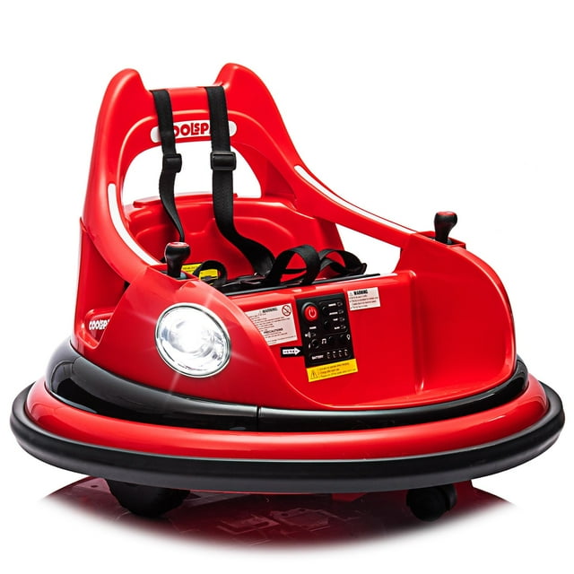 Kids Bumper car, 12V Electric Ride on Bumper Car with Remote Control, LED Lights, Safety Belt, Music and 360 Degree Spin, Battery Power Ride on Toys for Kids Toddler, ASTM Certified, Blue