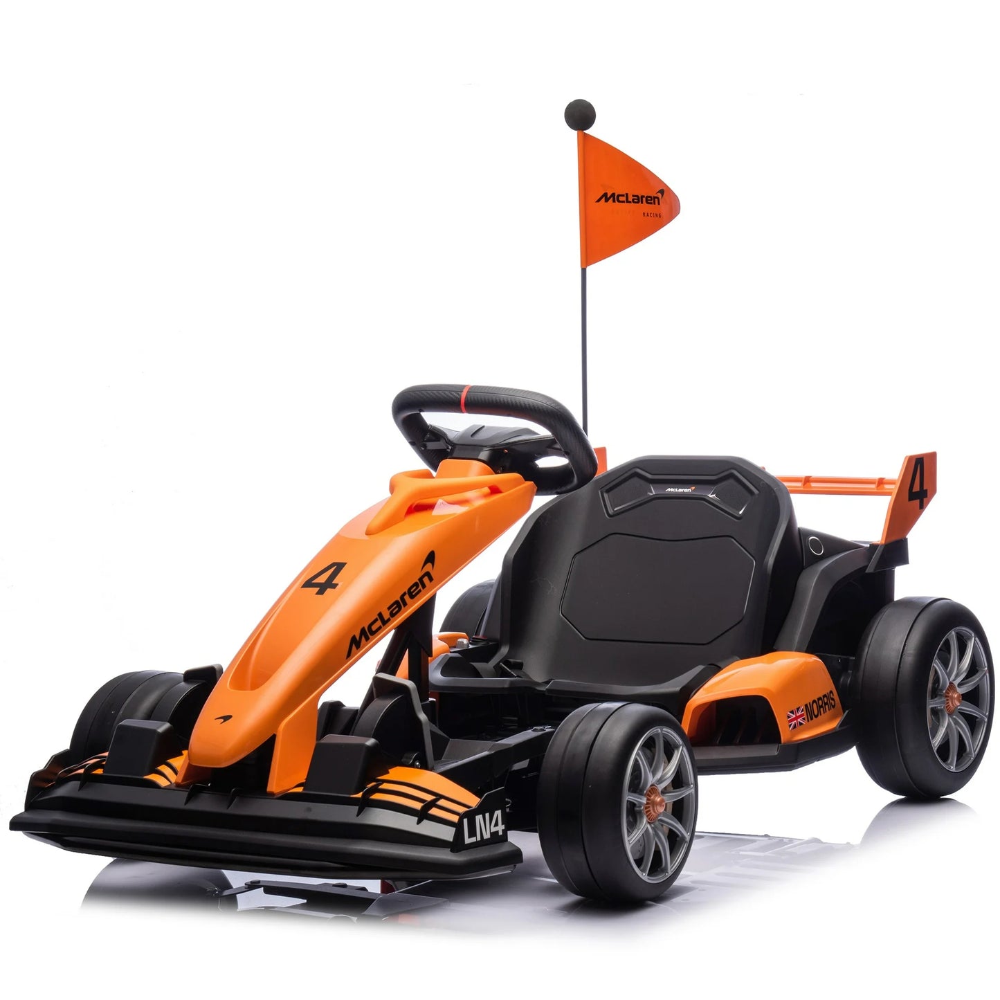 Mclaren 36V Electric Go Kart, Powered Powerful Ride on Cars with Tires, Drift/Sports Mode, Brake Pedal, Length Adjustment, Seat Belt, Rear Wheel Drive Electric Car for Kids Ages 6+ Years