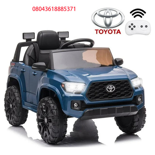 Toyota Tacoma Ride on Cars for Boys, 12V Powered Kids Ride on Cars Toy with Remote Control, Blue Electric Vehicles Ride on Truck with Headlights/Music Player for 3 to 5 Years Old Boy Girls GTIN:08043618885371