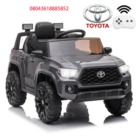 Toyota Tacoma Ride on Cars for Boys, 12V Powered Kids Ride on Cars Toy with Remote Control, Gray Electric Vehicles Ride on Truck with Headlights/Music Player for 3 to 5 Years Old Boy Girls GTIN:08043618885852