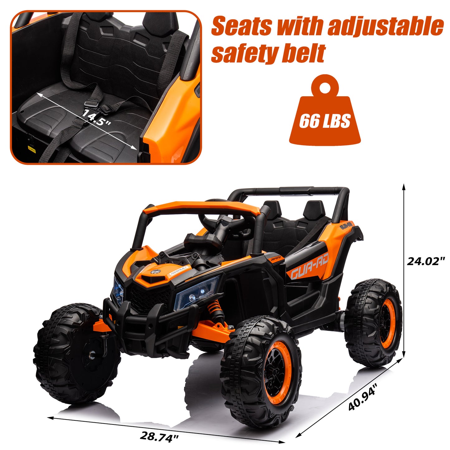 COCLUB Kids Cars to Drive 24V 7Ah Ride on Toys for Big Kids with Remote Control, 3 Speed, Bluetooth, Music, 4 Wheels Spring Suspension UTV, Electric Car for Kids Ages 4-8, Blak