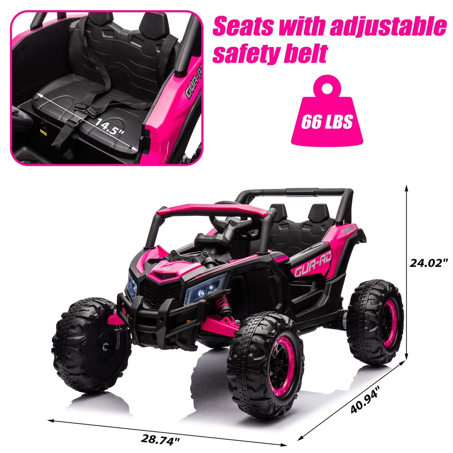 COCLUB Kids Cars to Drive 24V 7Ah Ride on Toys for Big Kids with Remote Control, 3 Speed, Bluetooth, Music, 4 Wheels Spring Suspension UTV, Electric Car for Kids Ages 4-8, Blak