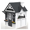Outdoor Playhouse, Wooden Playhouses for Kids Ages 4-8 with Doorbells