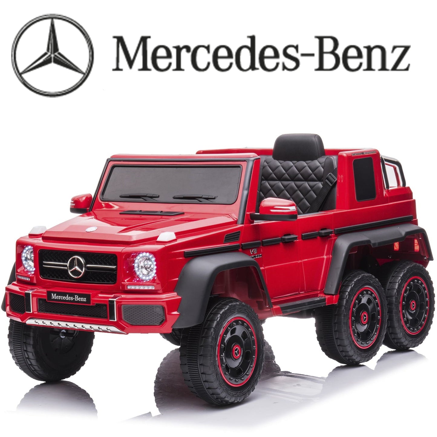 COCLUB 24V Powered Ride On Cars, Licensed Mercedes Benz G63 Car Vehicles with Remote Control, MP3 Player, Soft Seat, 6 Wheels Drive, Kids Ride On Toys for Boys Girls