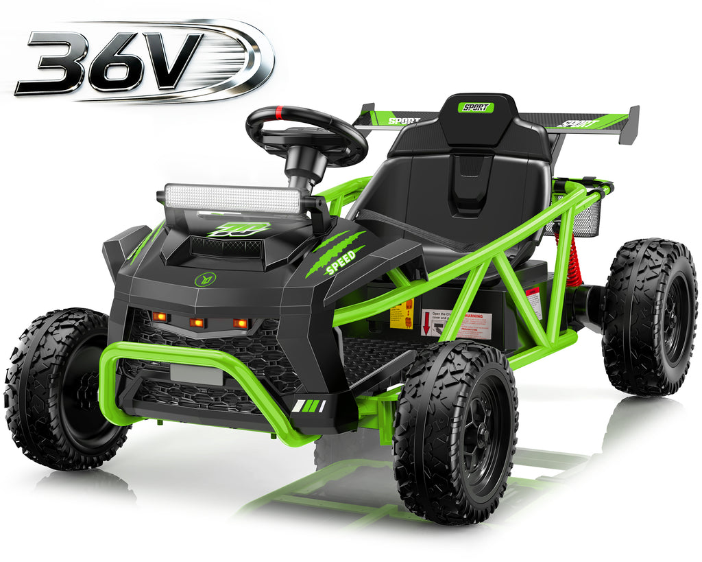 COCLUB 36V Ride On Car for Big Kids, Battery Powered Ride on Toy with Bluetooth, Music, Rear Wheel Spring Suspension, Max 9.3 MPH, Kids Electric Vehicle for Boys Girls