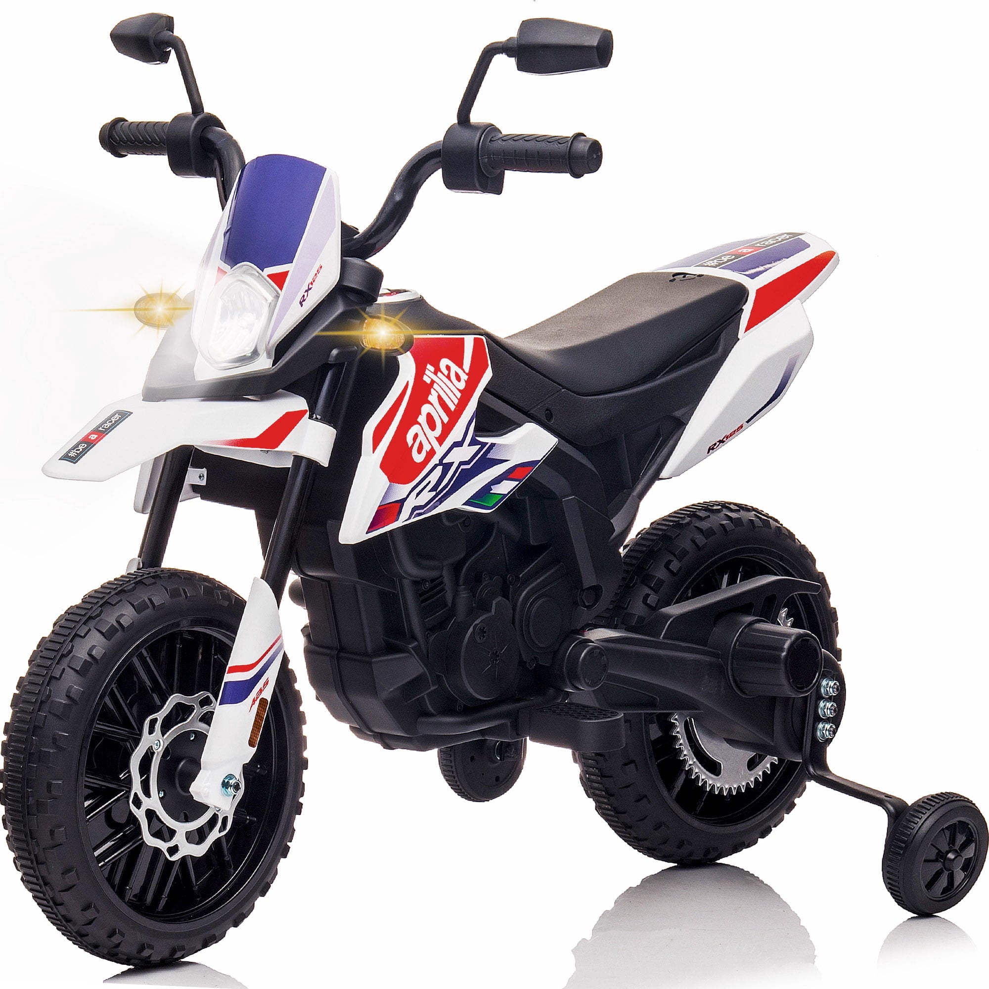 12V Kids Electric Motorcycle Dirt Bike Licensed Aprilia Battery