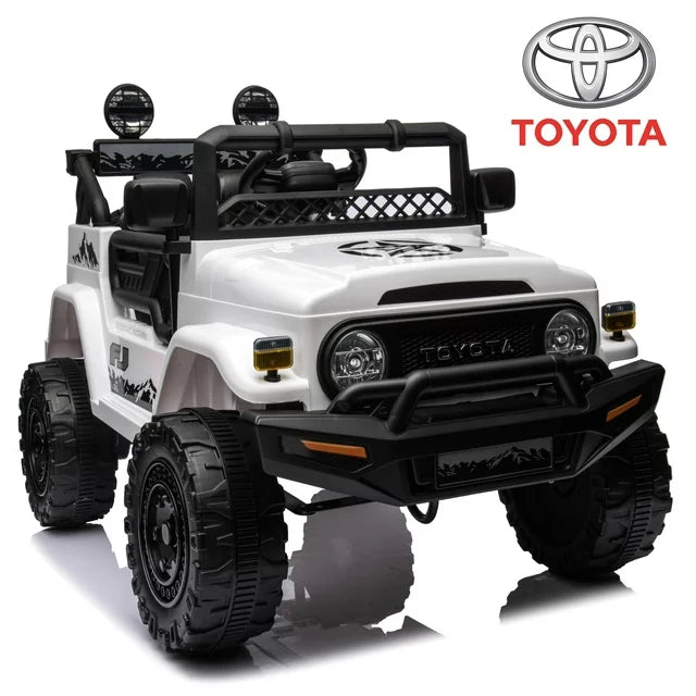 12V Toyota FJ Cruiser Ride on Cars, Electric Truck Vehicles with Remote Control, Music Player, Headlights, Horn, Kids Ride on Toys for Girls Boys Gifts 3-5 Years Olds, Pink