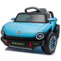 12V Kids Ride On Car with Remote Control, Volkswagen Beetle Powered Electric Car for Kids, Ride On Toy with 4 Wheel Suspension, Bluetooth Music, LED Headlights, Cars for Kids Ages 3–5, Blue