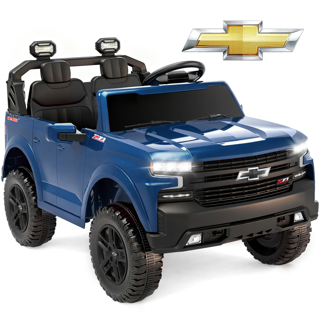 24V Ride On Car for Kids, Chevrolet Silverado 2 Seater Ride On Truck, Powered Electric Car with Remote Control, 90W Dual Motors, MP3 Bluetooth, LED, Ride On Toys for Boys Girls Ages 3–8 (Pink)