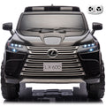 24V Power Wheels Ride On Car for Big Kids, Officially Licensed Lexus LX600 2 Seater Electric Car for Kids, Ride On Cars with Remote Control, Battery Powered Riding Toy for Boys & Girls Ages 3–7 Black