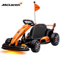 McLaren 24V Kids Electric Go Kart, 24V Powered Drift Racing Ride On Car Toy, 400W Dual Motor, 3-Level Adjustable Seat, Rear-Wheel Drive, 360° Spin Pedal Go Kart for Boys Girls Ages 6+