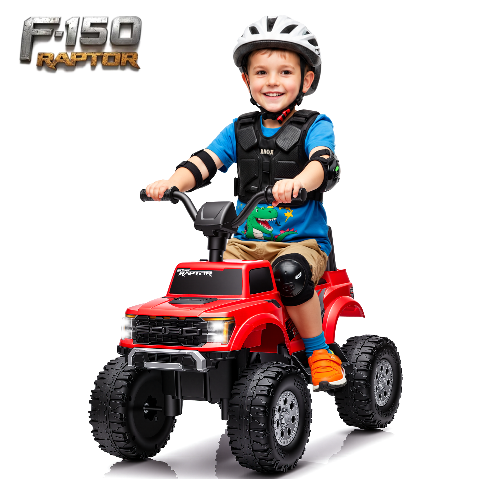 COCLUB 12V Ride On Car for Kids, Licensed Ford F-150 Raptor Battery Powered Ride On Toys w/4 Wheels, LED Lights, Toddlers Electric Car for Ages 2-5