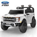 Ford F150 Raptor 24v 2 Seater Ride on Car for Kids, 4 Wheeler Electric Cars for Kids w/Remote Control, Toddler Ride on Toys w/ LED Lights, Bluetooth, Soft Start for Kids Girls Boys Ages 3-8, White