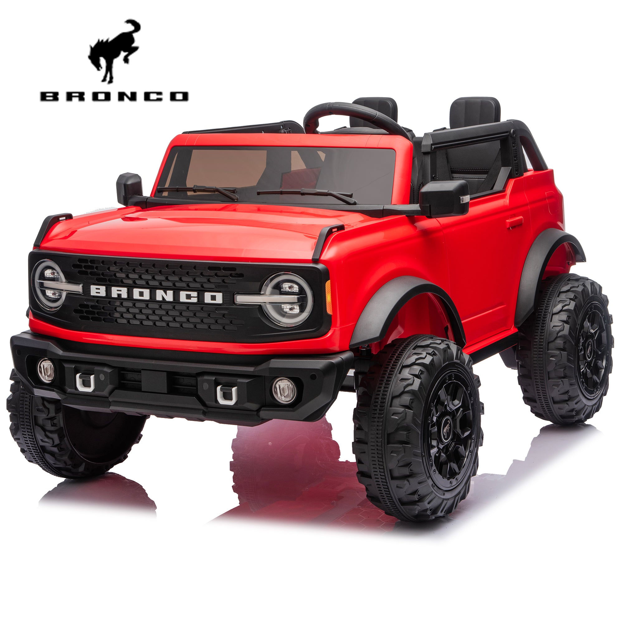 Ford Bronco Ride on Toy Car 2 Seater, 24V Powered Ride on Car with Remote Control, Electric Car for Kids Toddlers w/Bluetooth, 4 Wheelers Truck for Boys Girls Ages 3-8