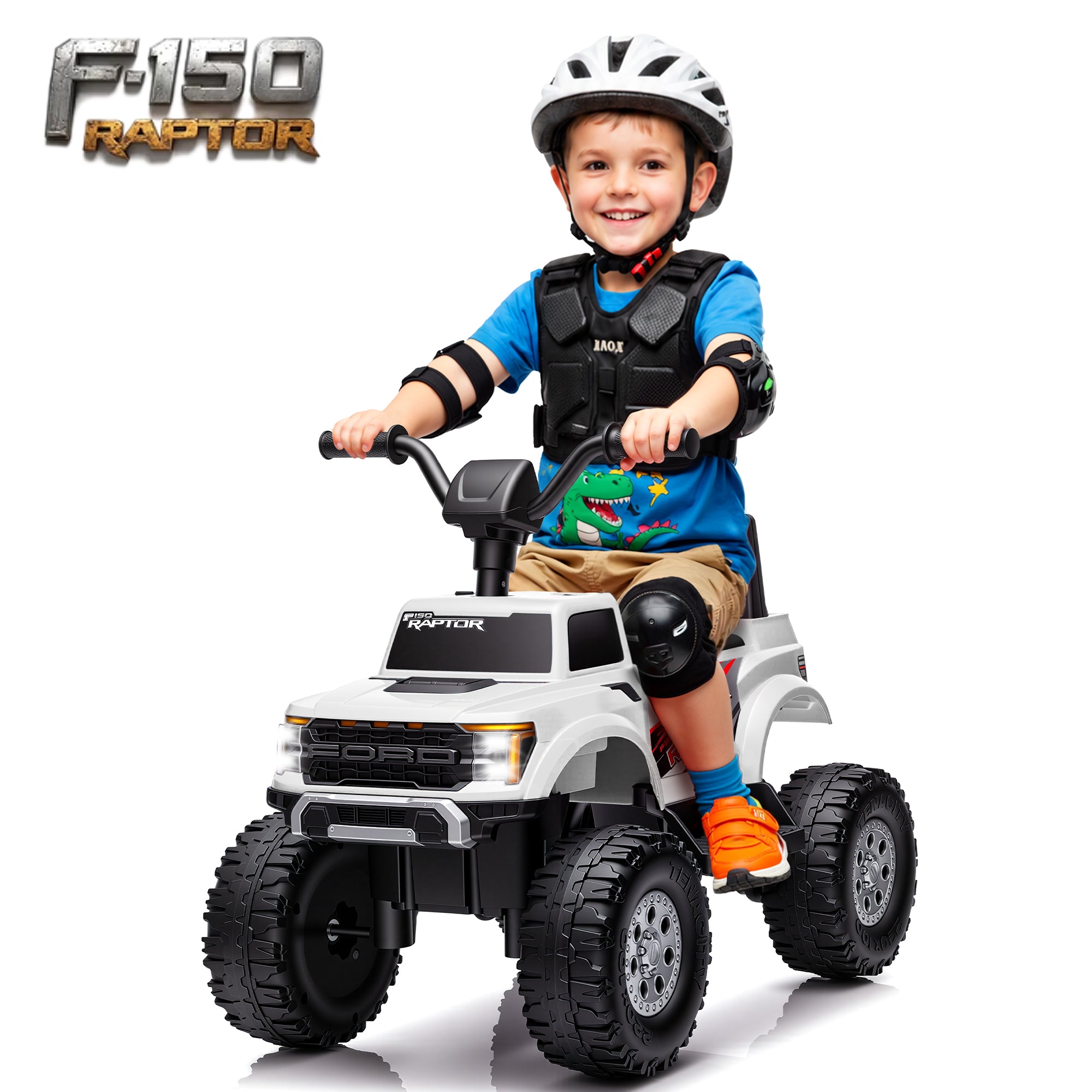 COCLUB 12V Ride On Car for Kids, Licensed Ford F-150 Raptor Battery Powered Ride On Toys w/4 Wheels, LED Lights, Toddlers Electric Car for Ages 2-5