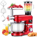 Food Stand Mixer for Kitchen, 7.4 QT Kitchen Electric Dough Mixer with Bowl, 6-Speed Electric Stand Mixer for Baking, Tilt-Head Kitchen Stand Mixer with Dough Hook, Wire Whip, Beater