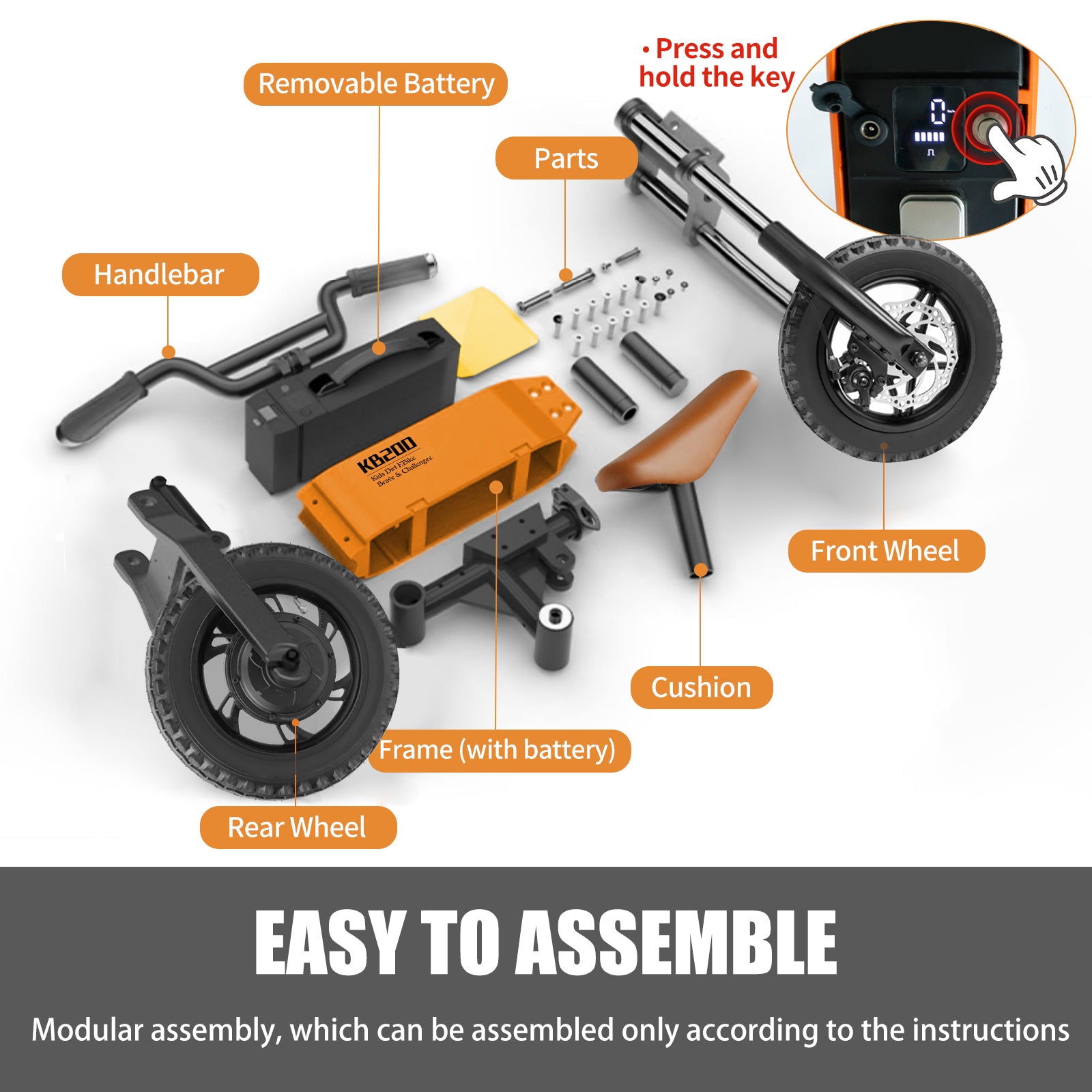 24V Kids Electric Bike with APP