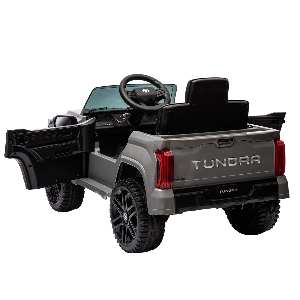 Toyota Tundra 12 V Battery Powered Ride on Cars Toys, Kids Electric Pickup Truck with Remote Control, LED Light, MP3 Player,