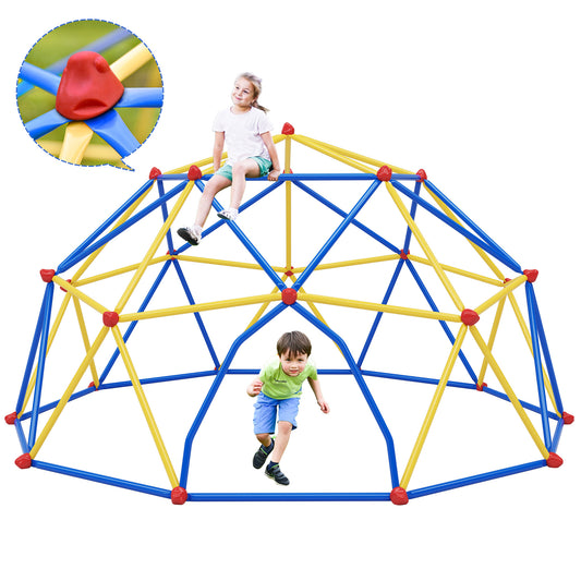 UHOMEPRO 10FT Climbing Dome, Kids Outdoor Play Equipment Supports 1000LBS and Easier Assembly, Outdoor Climbing Toys for Kids, Blue