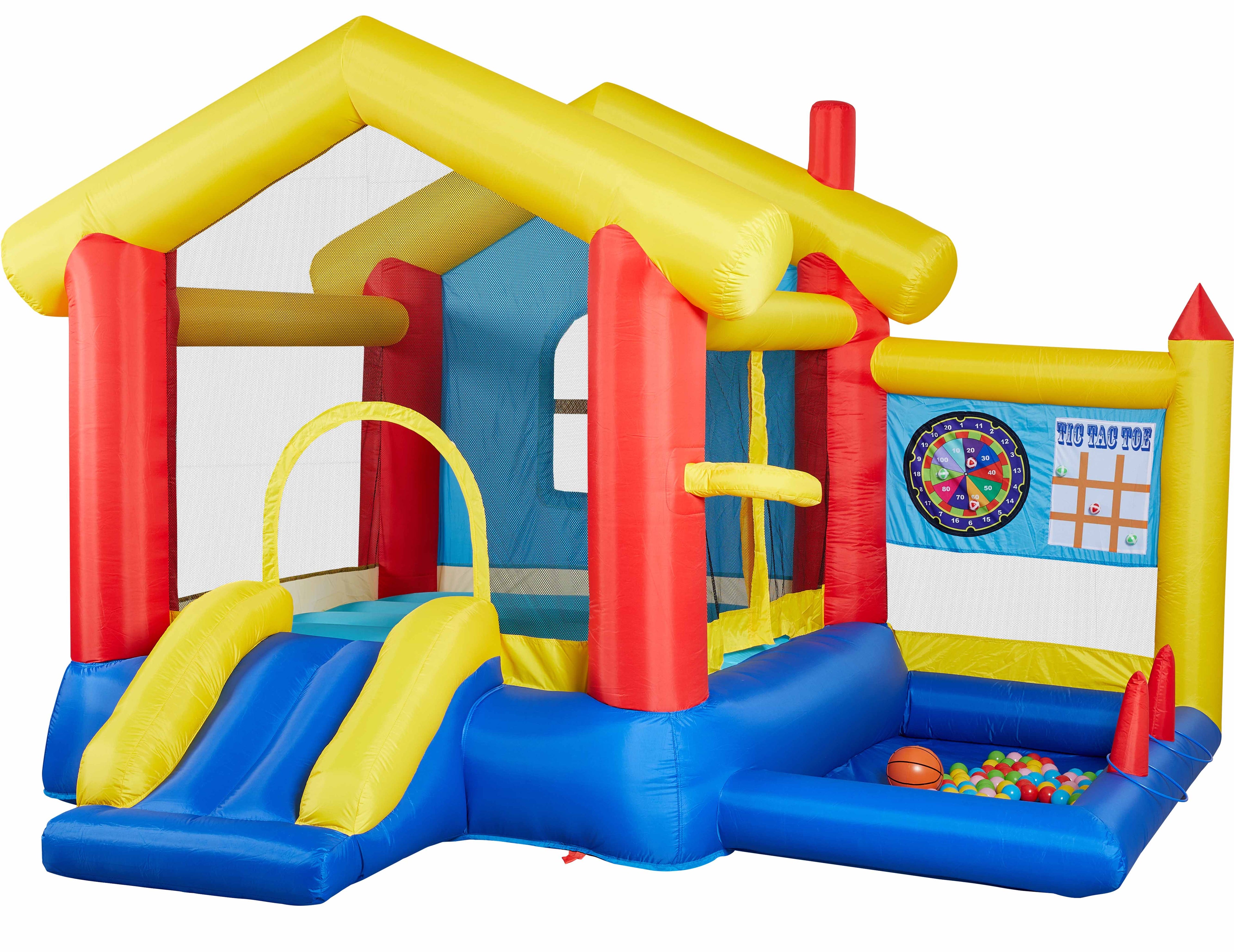 COCLUB Bounce House for Kids 3-6, Inflatable Bounce House with Blower, Slide, Ball Pit, 50 Ocean Balls, Indoor/Outdoor Jump House