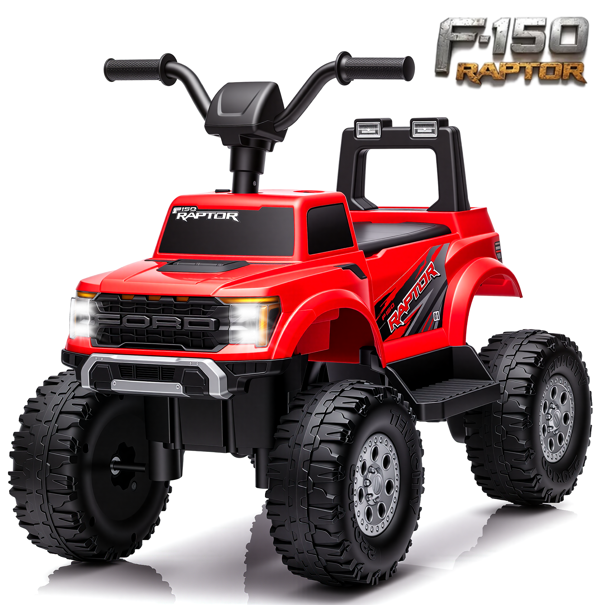 COCLUB 12V Ride On Car for Kids, Licensed Ford F-150 Raptor Battery Powered Ride On Toys w/4 Wheels, LED Lights, Toddlers Electric Car for Ages 2-5
