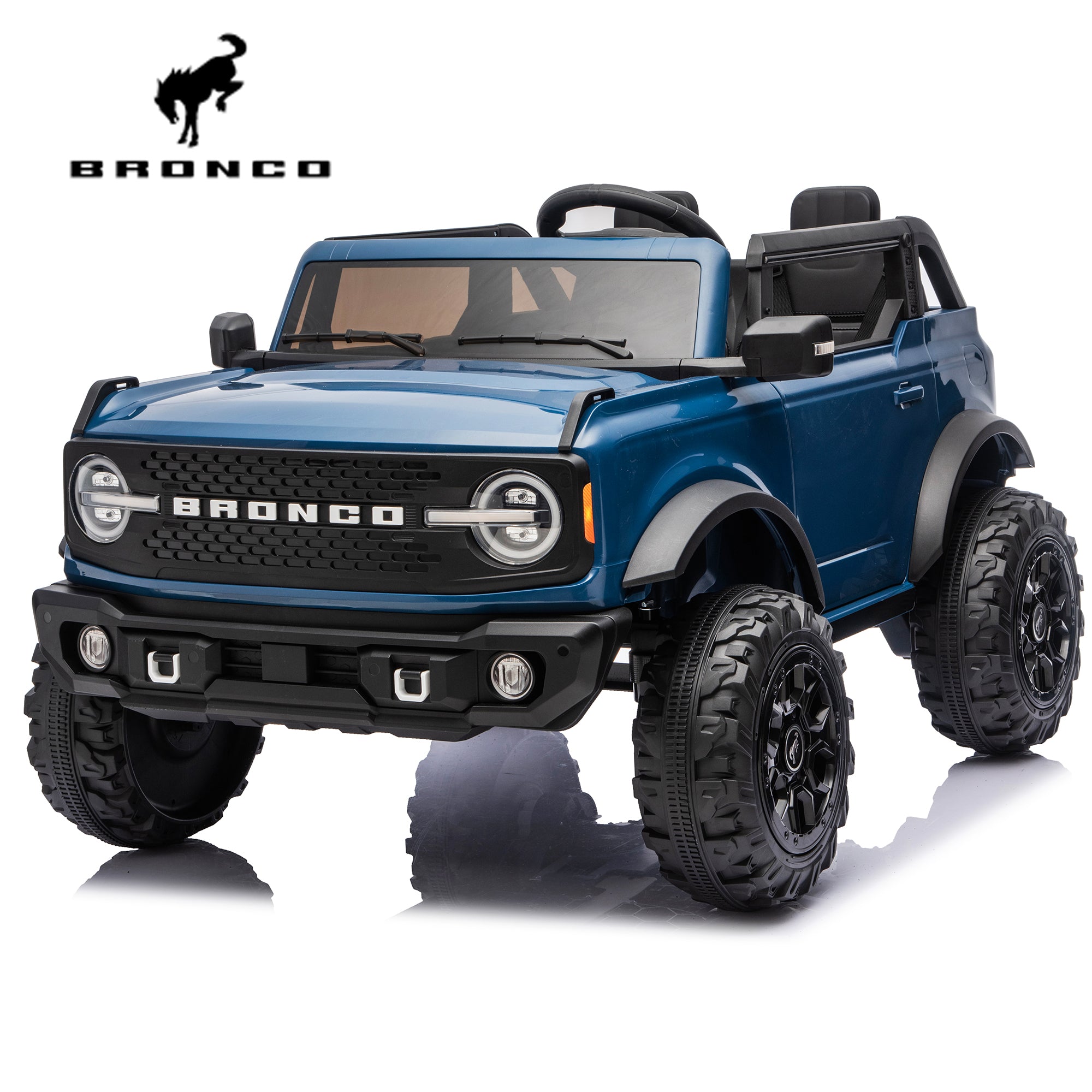 Ford Bronco Ride on Toy Car 2 Seater, 24V Powered Ride on Car with Remote Control, Electric Car for Kids Toddlers w/Bluetooth, 4 Wheelers Truck for Boys Girls Ages 3-8