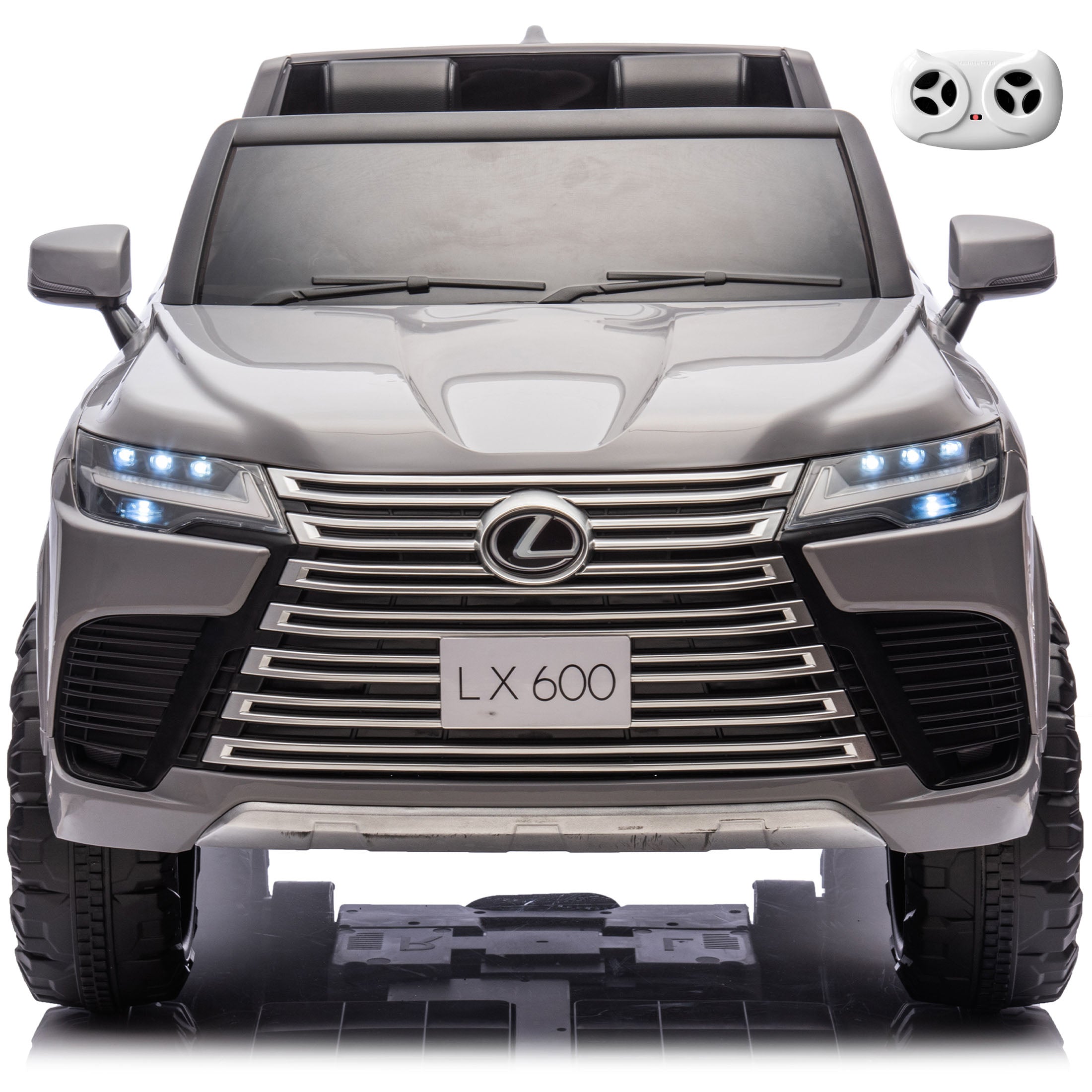 24V Power Wheels Ride On Car for Big Kids, Officially Licensed Lexus LX600 2 Seater Electric Car for Kids, Ride On Cars with Remote Control, Battery Powered Riding Toy for Boys & Girls Ages 3–7 Black